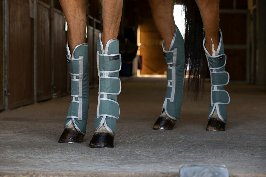 [400752002] Guêtres de transport EQUITHÈME "TYREX 600 D", recyclées (Marine, Pur-sang)