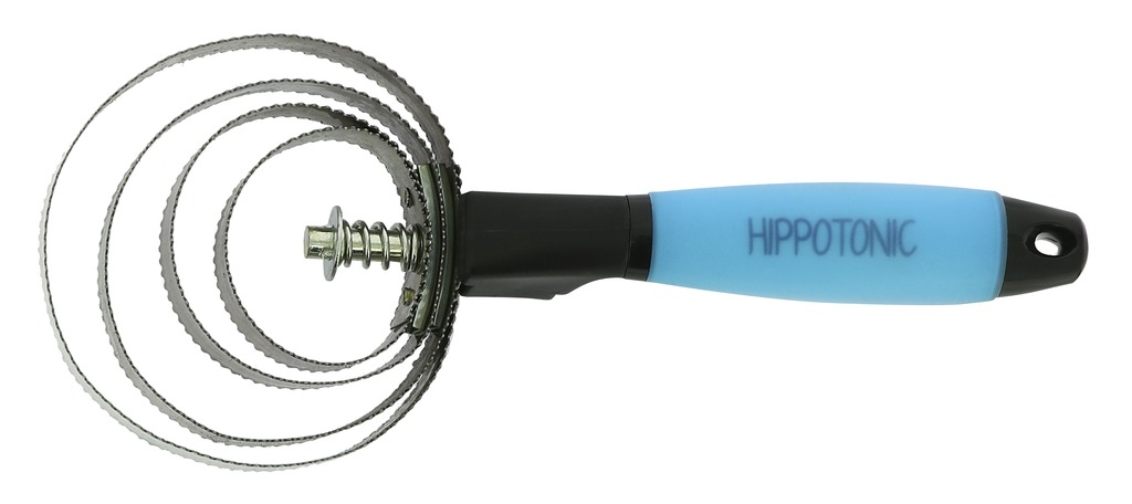 [700074022] Étrille métallique ronde HIPPOTONIC "Gel" (Orange Néon)