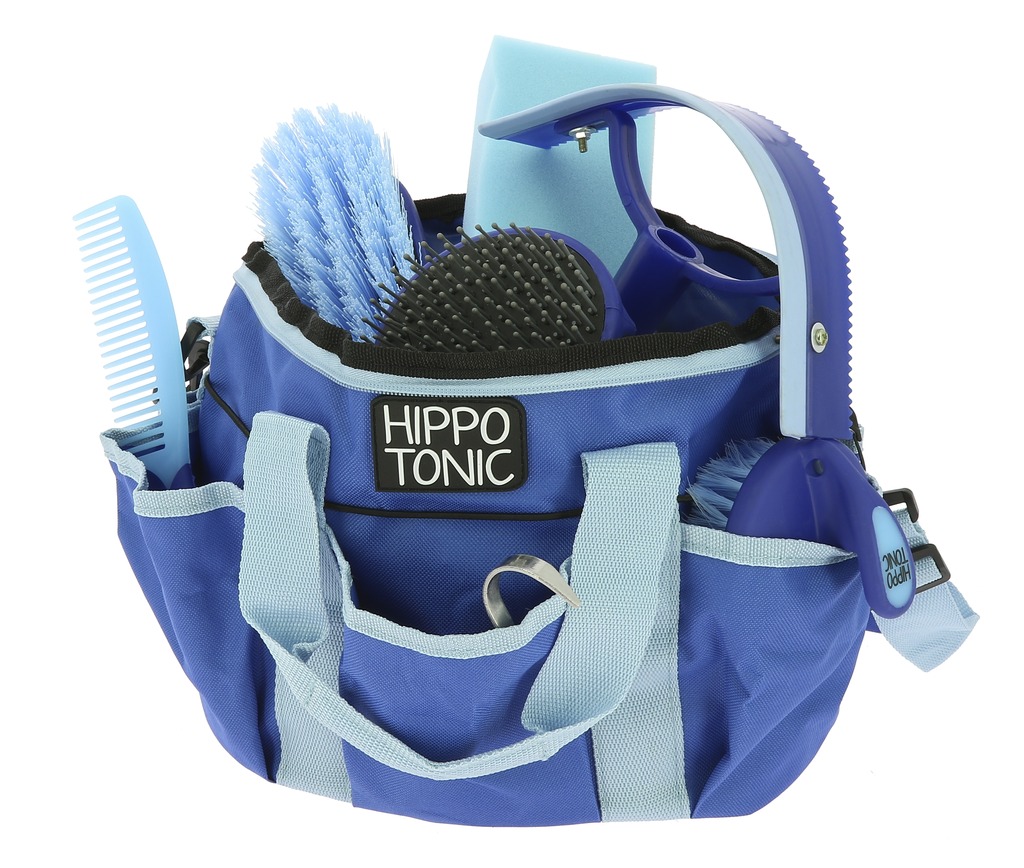 [700196012] Kit de pansage HIPPOTONIC “Pro 3” (Bleu ciel)
