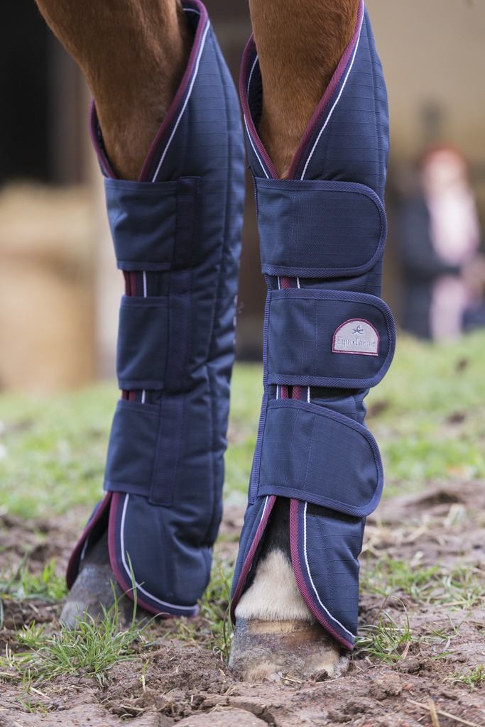 [402085803] Guêtres de transport EQUITHÈME "TYREX 1200 D" (Bleu/Noir, Cheval)