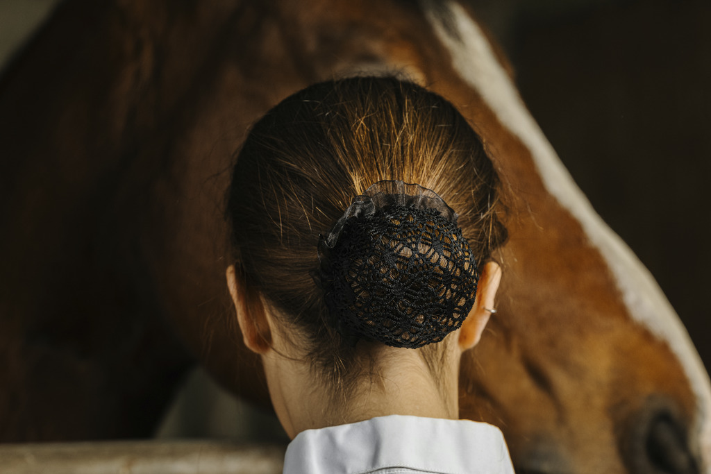 Barrette résille pour cheveux EQUITHEME Floral