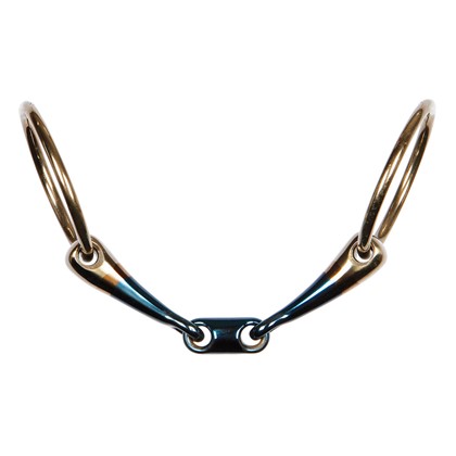 Mors à anneaux libres double brisure, embouchure Sweet Iron 20mm