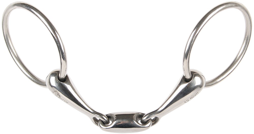 Mors à anneaux libres double brisure, embouchure maillon ovale 20mm