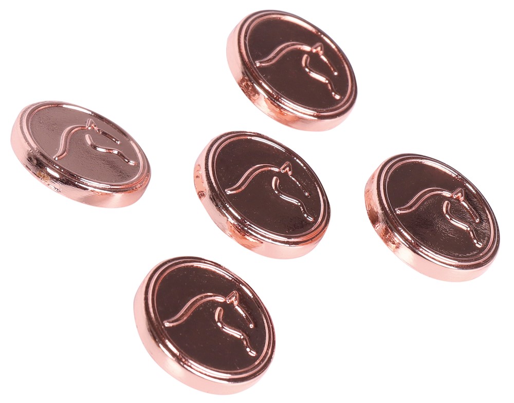 [2620022235] Bouton metallic horse (Argenté)