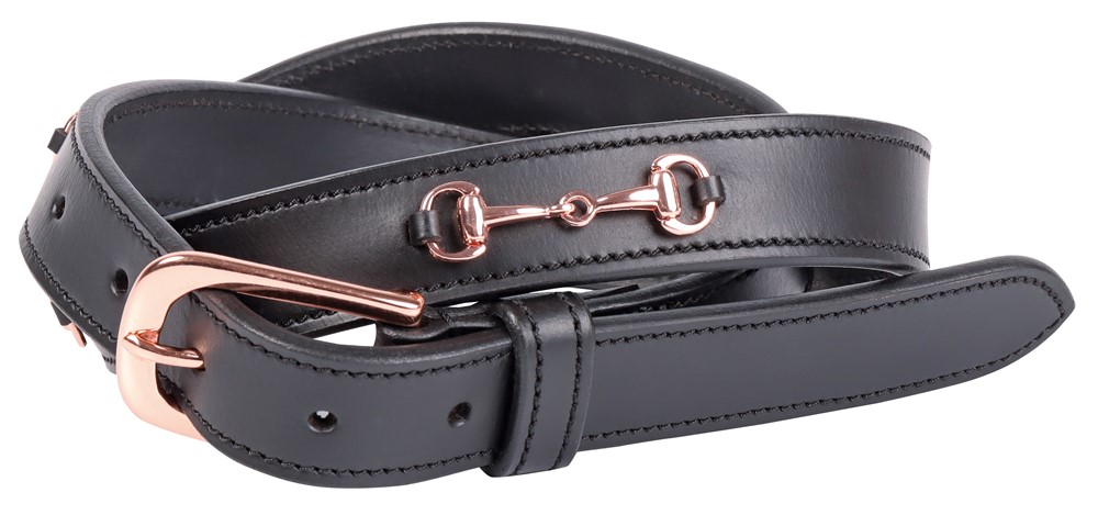 [26009013485cm] Ceinture Cuir Or Rose Bit (85cm)