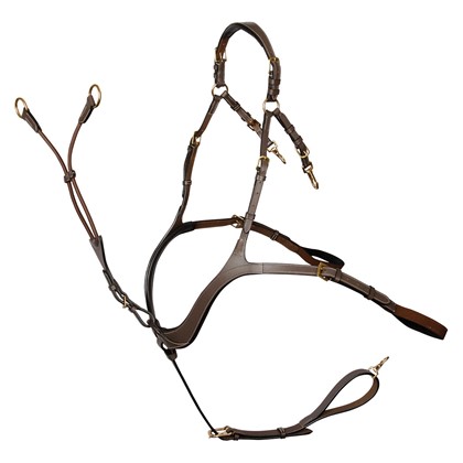 [283000713full] Collier de chasse Deluxe (Brun, Cheval)