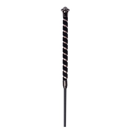 [34100145110cm] Cravache de dressage manche suède noir (110cm)