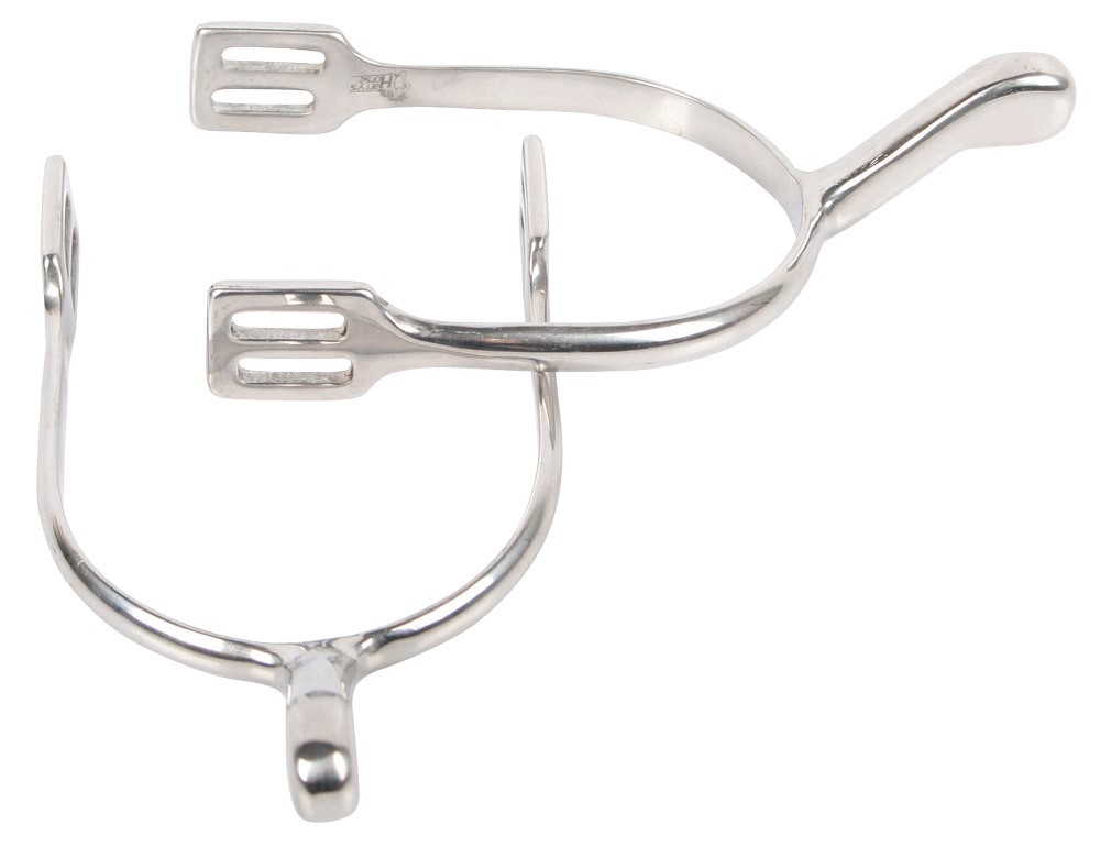 [43201991H40] Éperons col de cygne inox (Adulte homme)