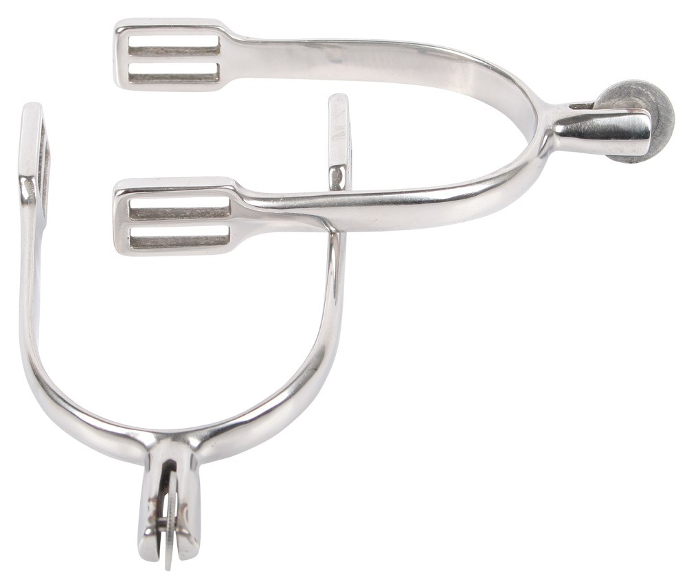 Éperons grande molette lisse inox