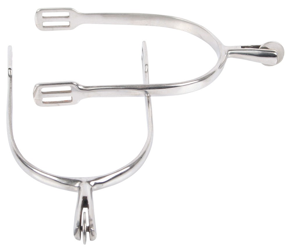 Éperons petite molette lisse inox (20mm, Adulte homme)