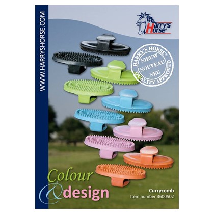 [3600050216] Rubber Curry Comb, small (light blue)