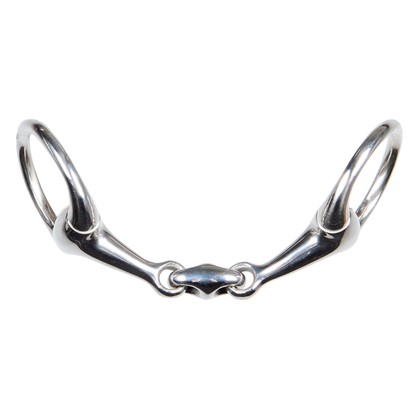 Mors eggbutt double brisure maillon ovale Poney 12mm