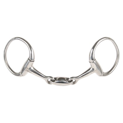 Eggbutt snaffle Double-jointed mouthpiece Oval link 13mm