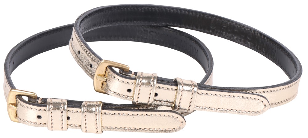 [8714813636890] Lanières d'éperons cuir - Gold (Or)