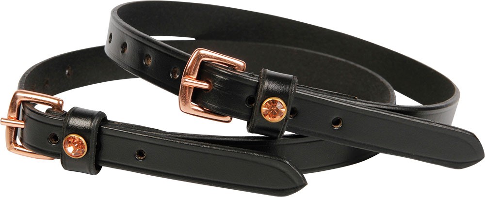 [8714813579425] Lanières d'éperons en cuir rosegold