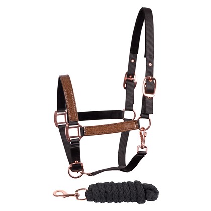 [310000493full] Licol et longe Metallic II (Bronze, Cheval)