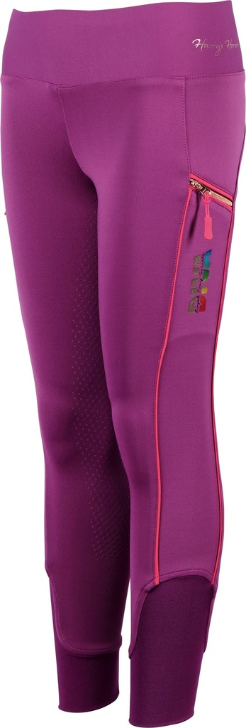 Pantalon d'équitation Equitights Diva Fuchsia Full Grip - Enfants