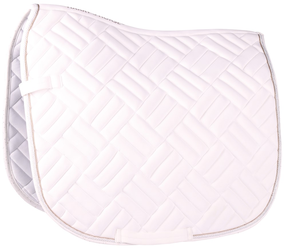 [320013004full dr] Tapis de selle EQS Bordeaux (Blanc, Cheval, Dressage)