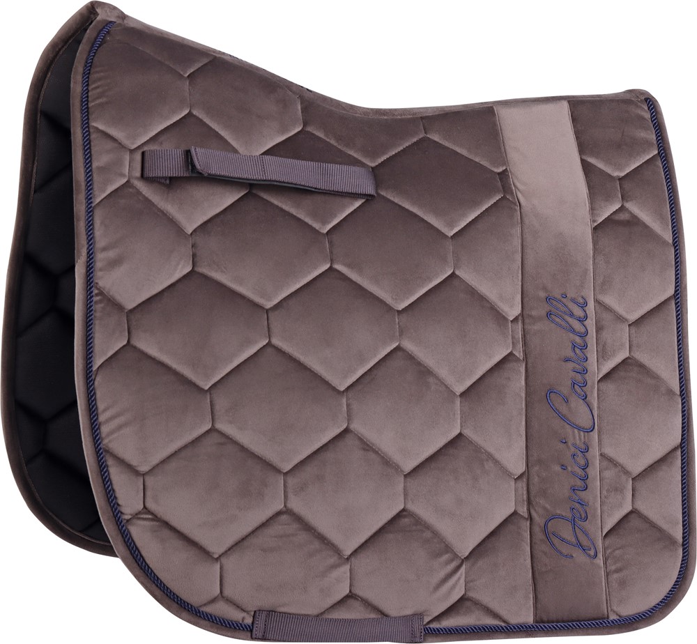 Tapis de selle Velours Denici Cavalli Taupe (Cheval, Dressage)
