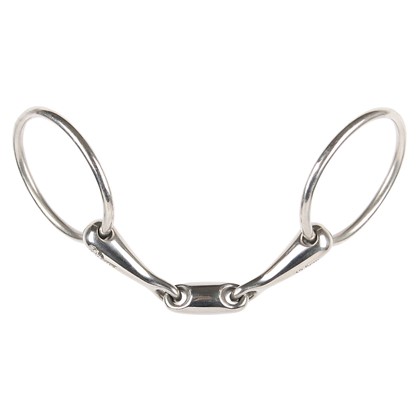 Mors à anneaux libres double brisure, embouchure maillon ovale 16mm