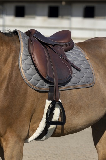 EQUITHÈME tapis de selle -Khadi- (Brun, Cheval, Dressage)