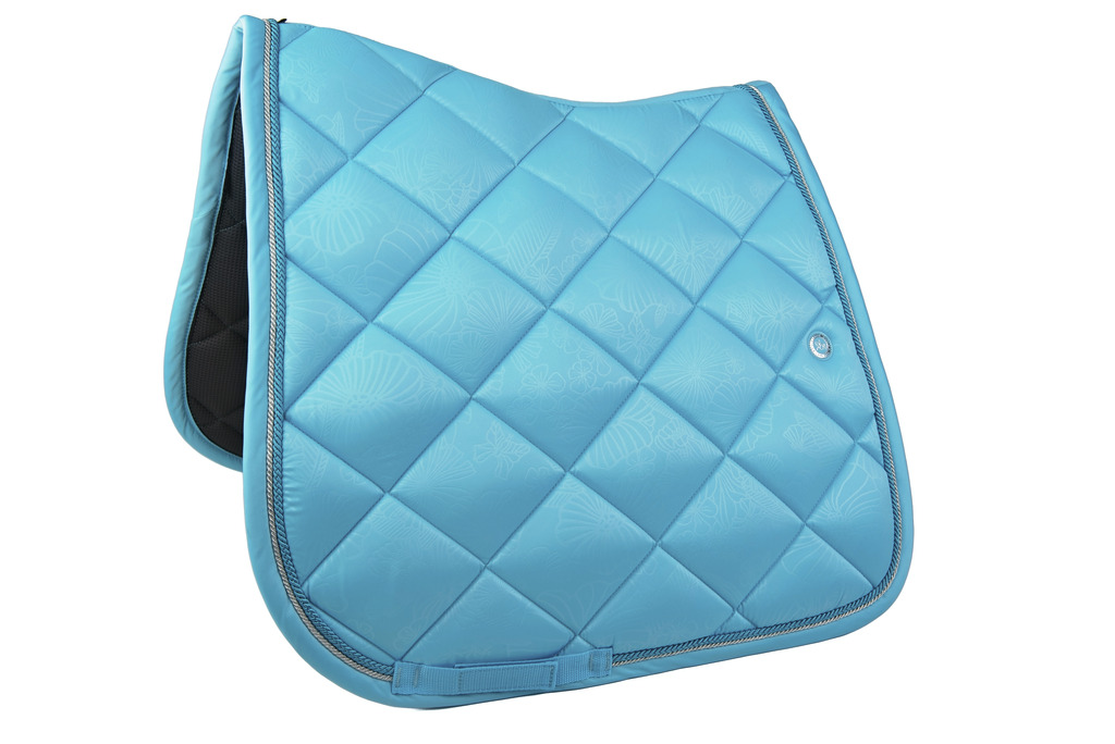 Tapis de selle LAMI-CELL "Floral" (Bleu, Dressage)