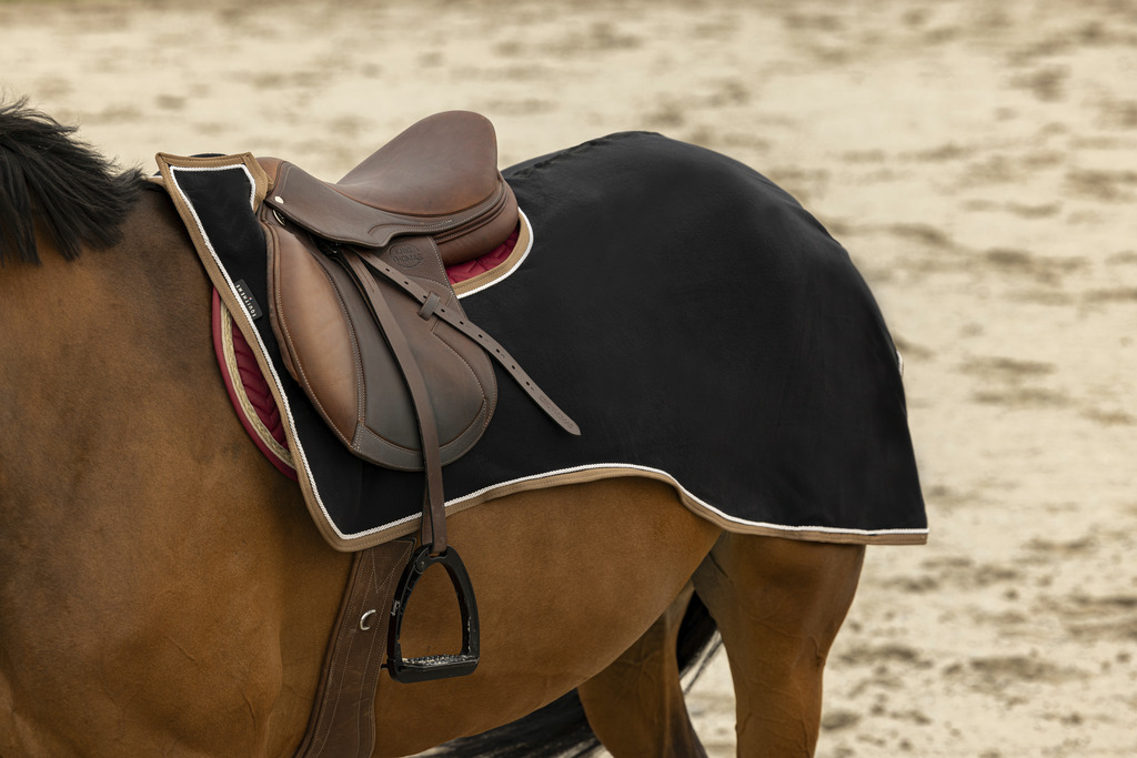 Couvre-reins polaire EQUITHÈME - Polyfun (Bleu vif, 155cm)