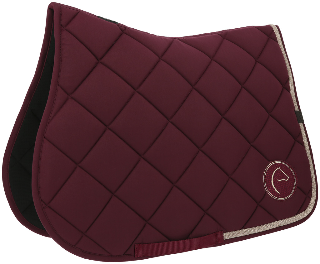 [204783033] Tapis de selle EQUITHÈME - Badge 2.0 (Bordeaux)
