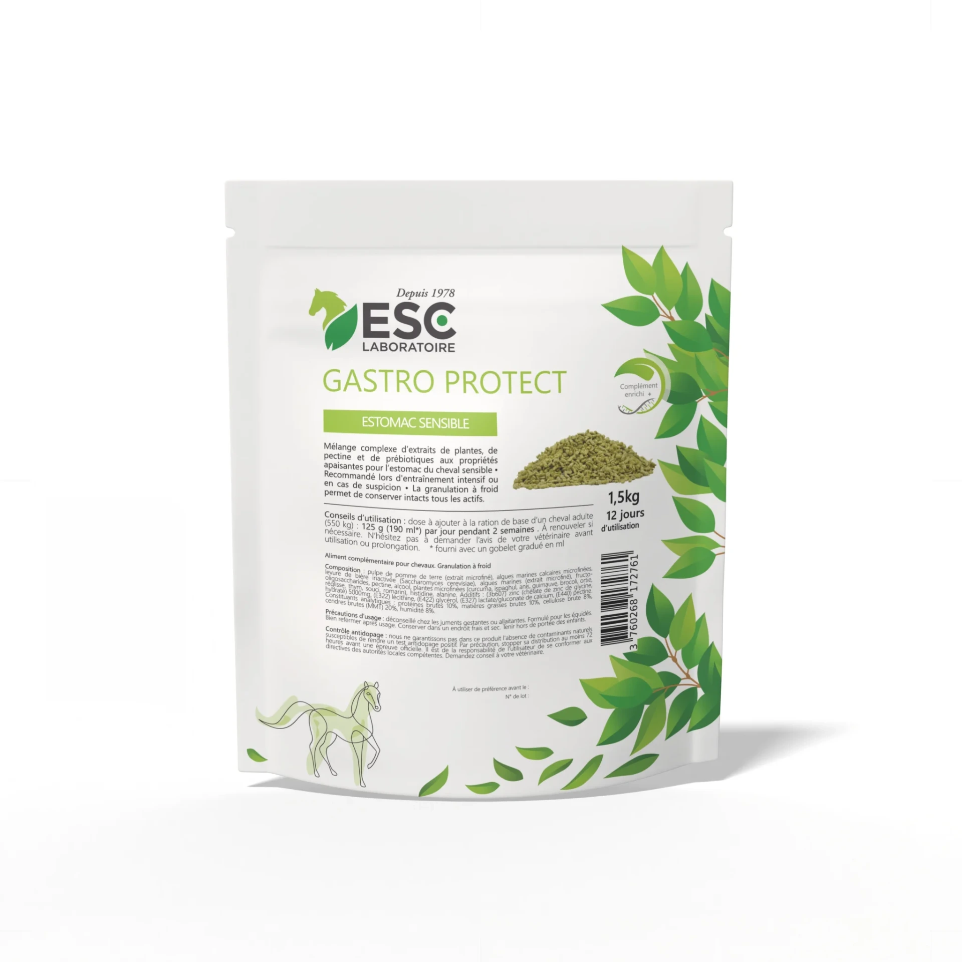 GASTRO PROTECT - Estomac sensible cheval - Complément enrichi à base de plantes