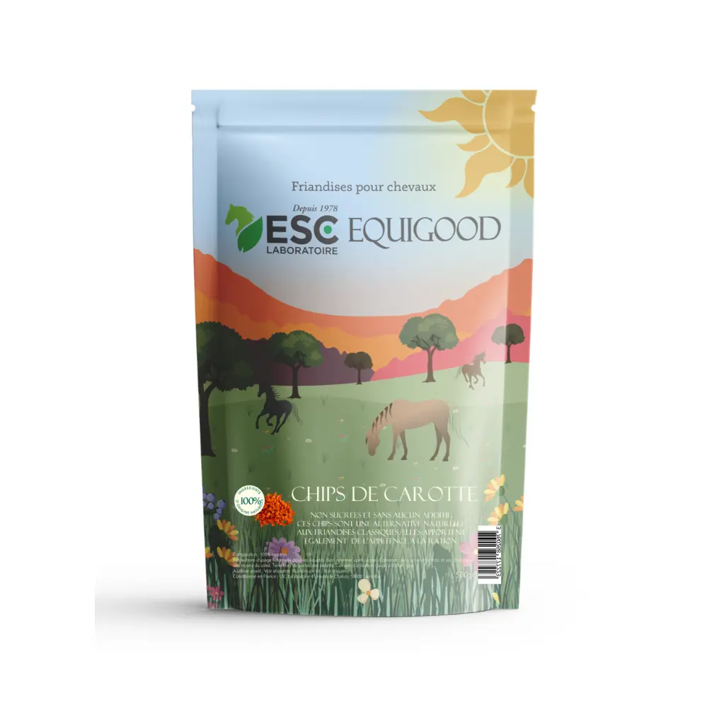 CHIPS DE CAROTTE Cheval – Friandises sans sucres et naturelles