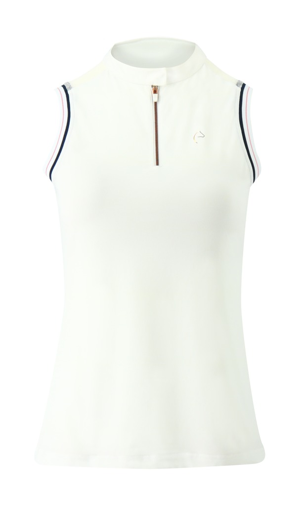 EQUITHÈME polo shirt - Smoff-, sleeveless (white, 32/XXS)
