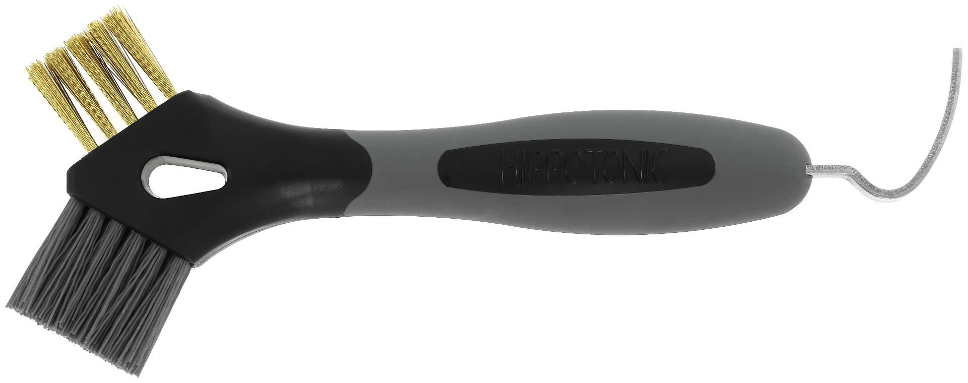 [700143002] HIPPOTONIC metal brush hoof pick - 3-in-1