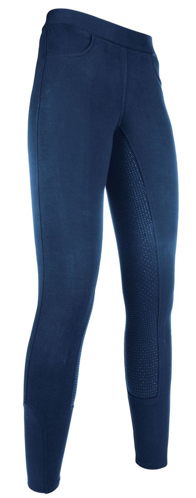 Leggings -Yvi- fond 1/1 en silicone (44, Bleu foncé)