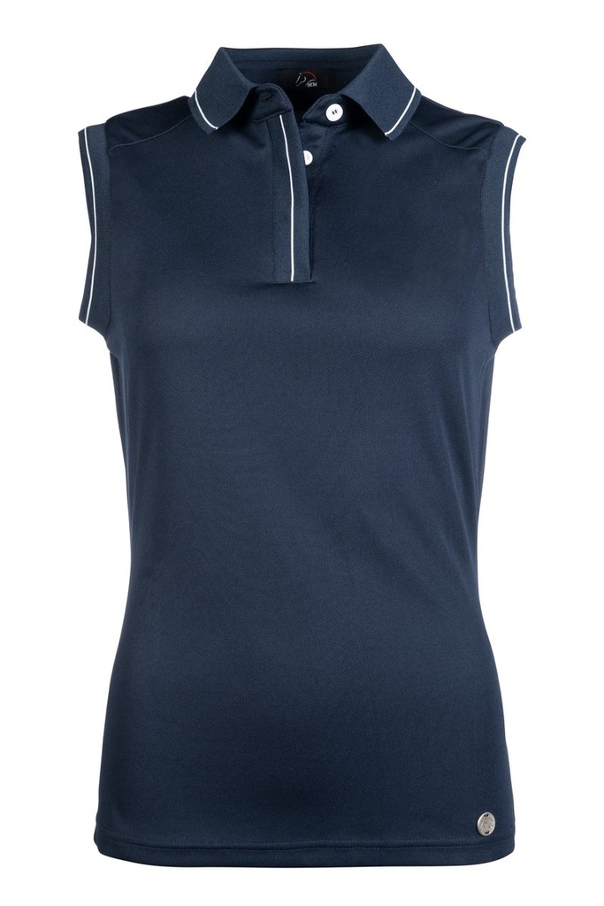 [145716900.0113] Polo -Catherine- sans manches (XS, Bleu foncé)