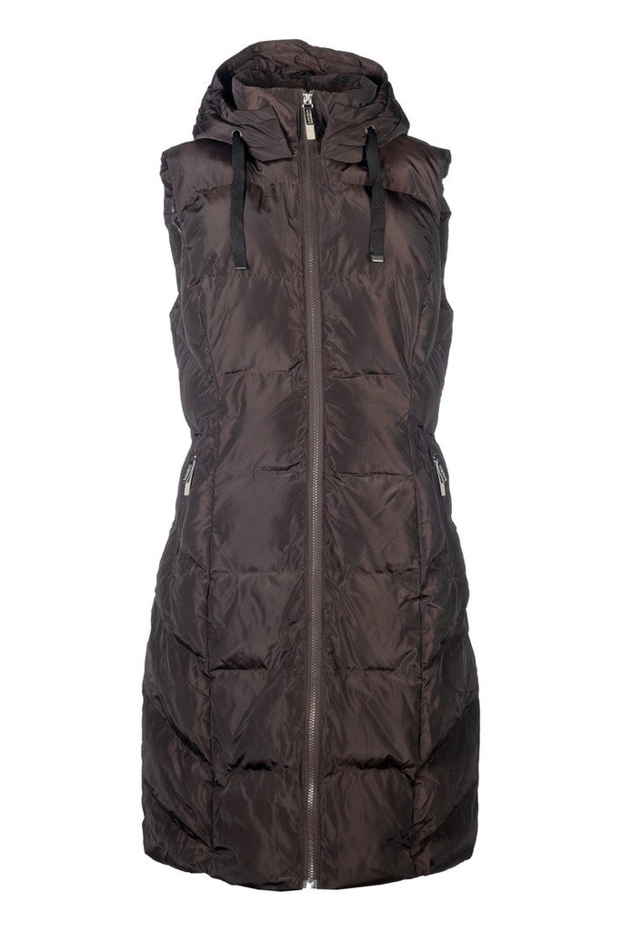 Gilet long -Arezzo- (XS, Marron foncé)