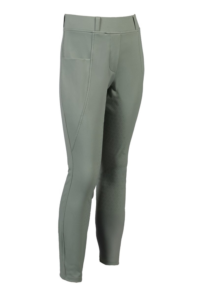 Riding leggings -Mia- silicone full seat (146/152, Sauge)