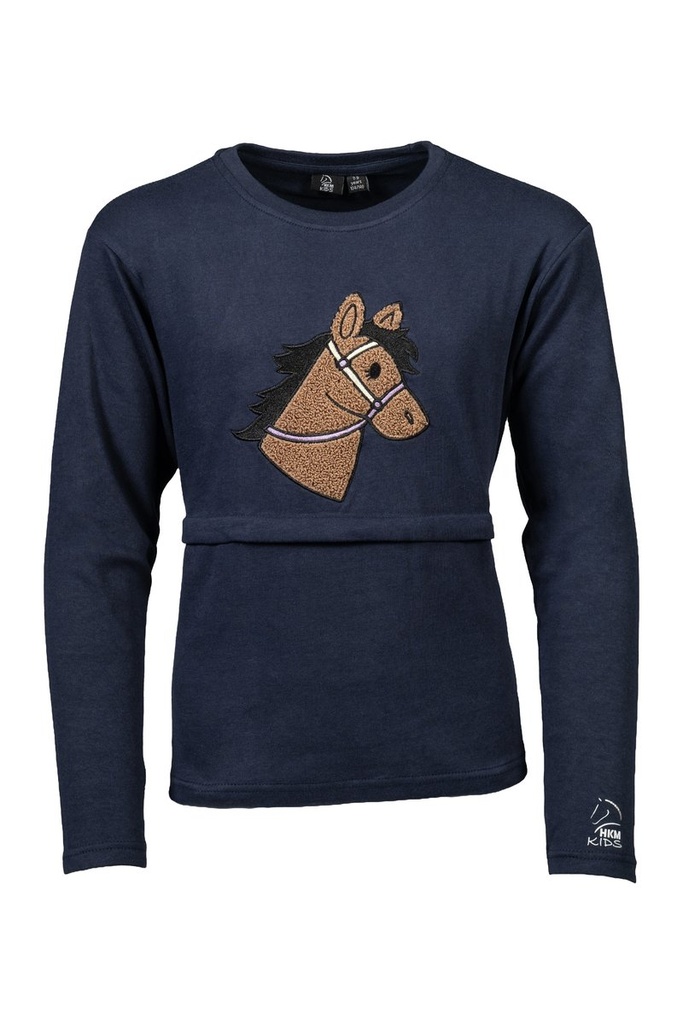 Polo à manches longues -Mia- (146/152, dark blue)