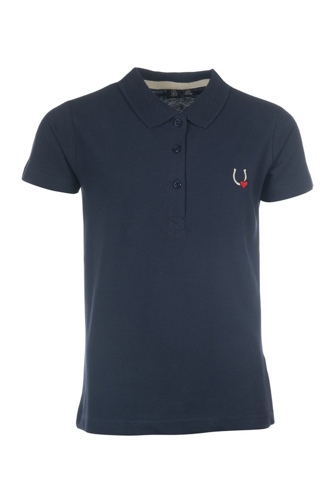 Polo shirt -Claire- (146/152, Bleu foncé)