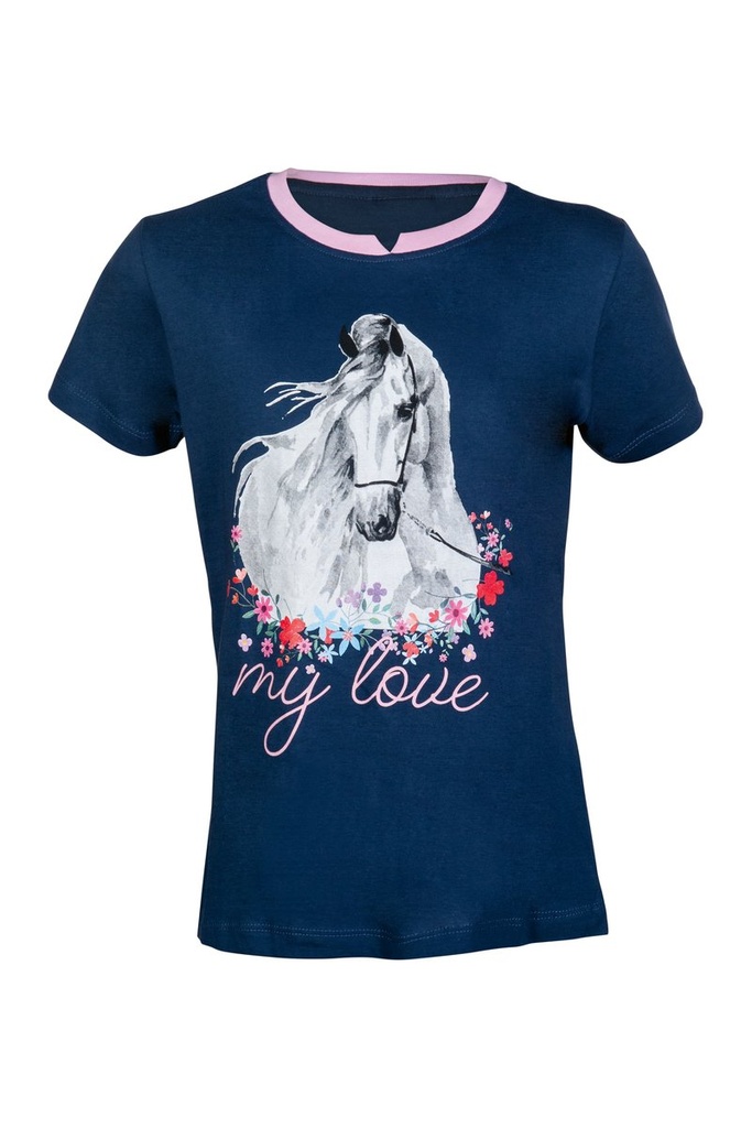 [132746900.1554] T-Shirt -Horse Spirit- (146/152, Bleu foncé)