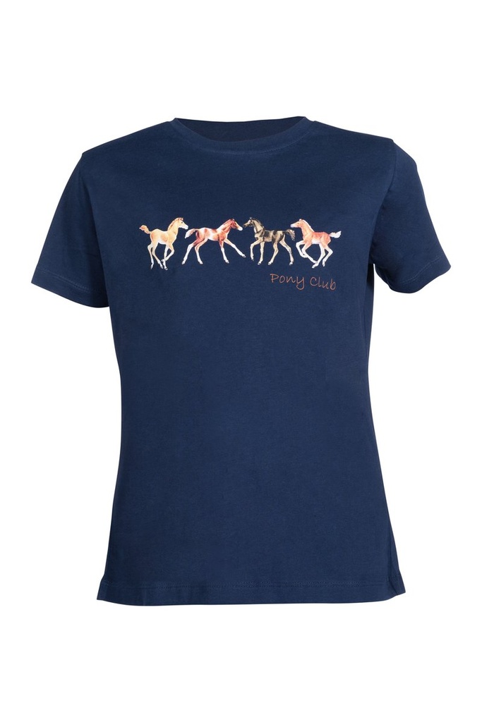 T-Shirt enfants -Pony Club- (146/152, Bleu foncé)