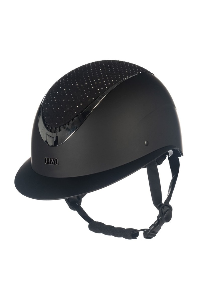 Riding helmet -Alarion Diamond- (S = 52-54 cm, Noir/argenté)