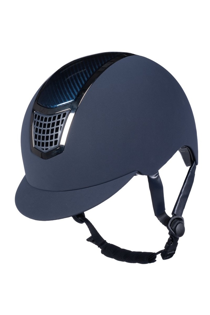 Riding helmet -Carbon Professional- (53-55 cm, Bleu foncé)