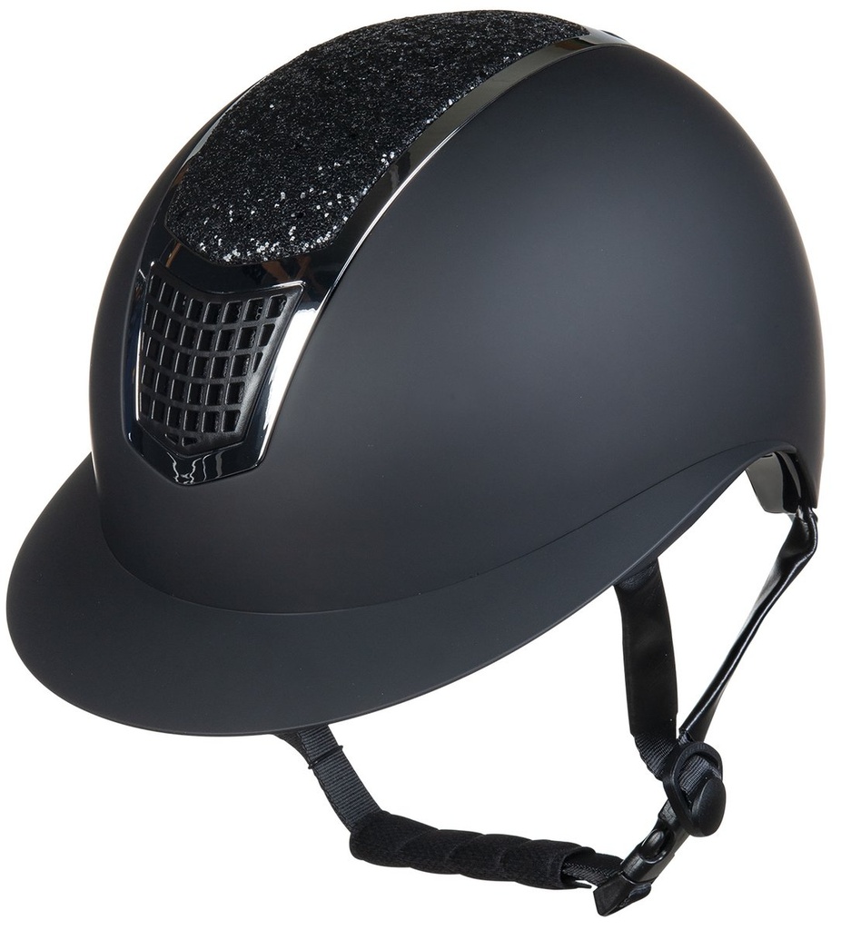 Casque -Glamour Shield- (53-55 cm, Noir/argenté)
