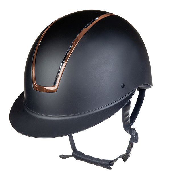 [125099178.1650] Casque -Lady Shield- (S = 52-54 cm, Noir/or rose)