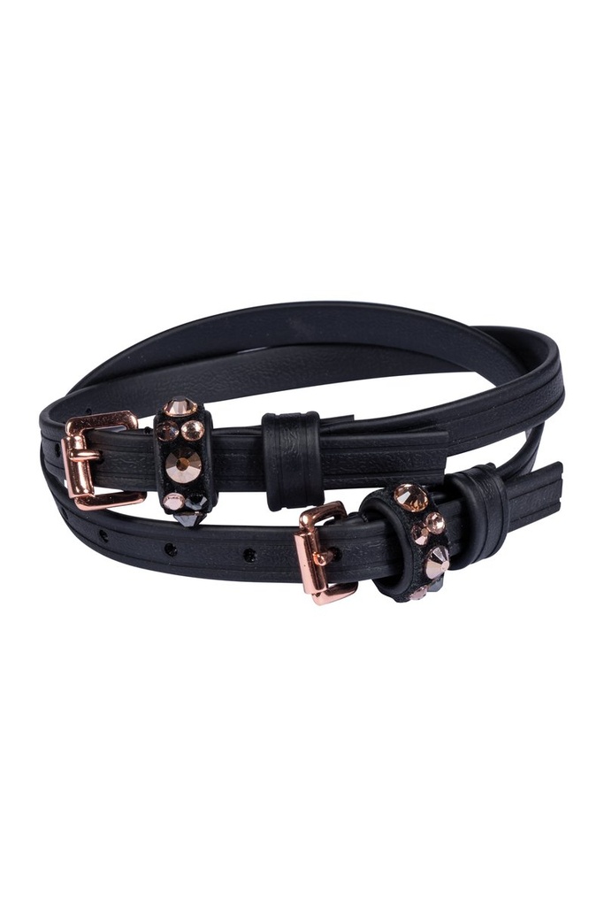 [138319100] Lanières d'éperon -Rosegold Glamour-Style (Noir)