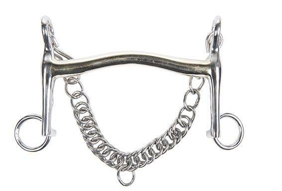 Mors de bride en maillechort, 16 mm, chaîne 7 cm