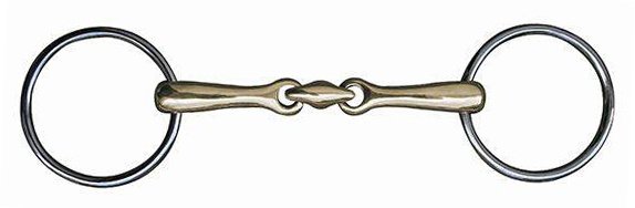 Mors en maillechort, double brisure, 14 mm (55 mm/125 mm large)