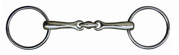 Mors en inox, double brisure, 14 mm