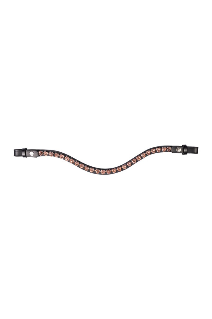 Browband -Amour- (Poney, Noir/taupe)