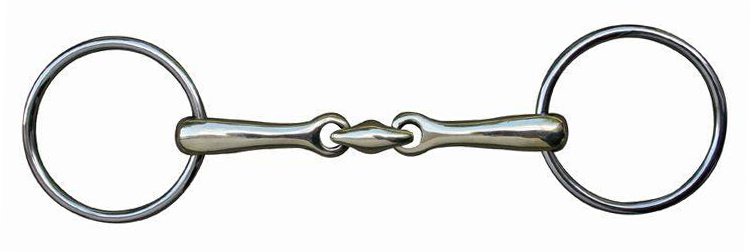 Mors double brisure 16 mm en inox (60 mm/115 mm large)